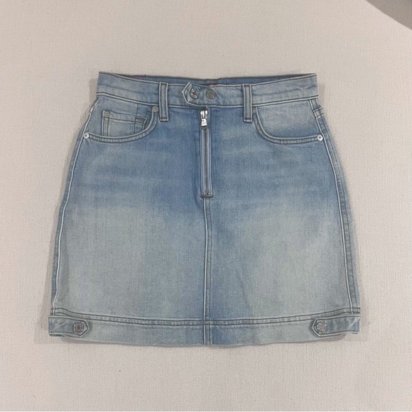 7 FOR ALL MANKIND | Light Wash Denim Mini Skirt - Picture 2 of 8